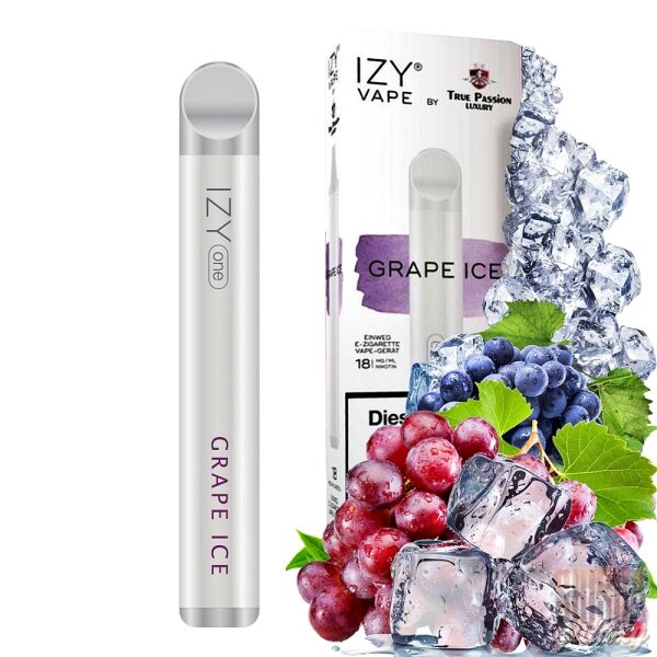 Izy Vape by True Passion - Grape Ice - Einweg E-Shisha mit Nikotin - 600 Z&uuml;ge