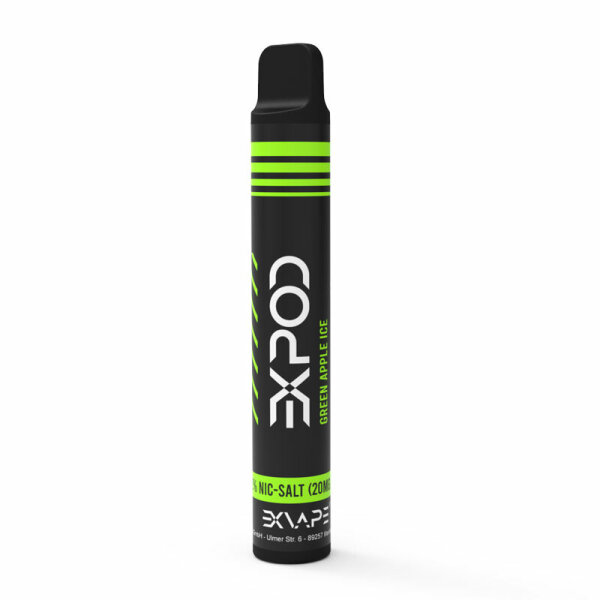 EXPOD - Green Apple - Einweg POD E-Zigarette - 20mg Nic Salt