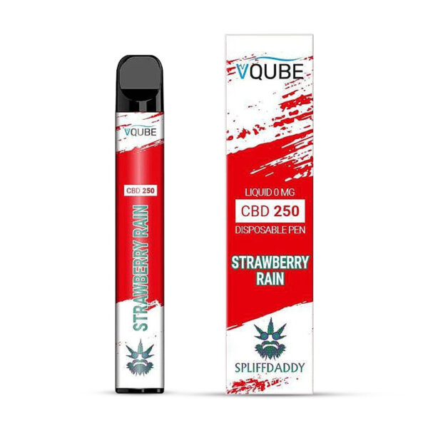 VQUBE Spliffdaddy CBD - Einweg E-Shisha E-Zigarette ohne Nikotin - Strawberry Rain