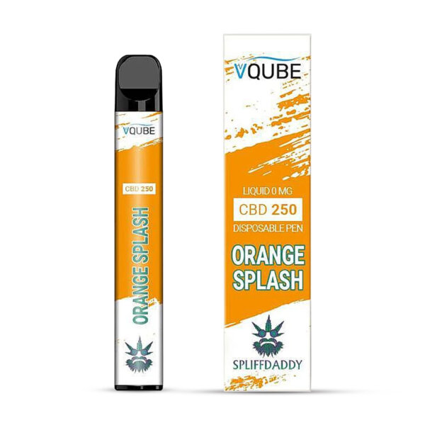VQUBE Spliffdaddy CBD - Einweg E-Shisha E-Zigarette ohne Nikotin - Orange Splash