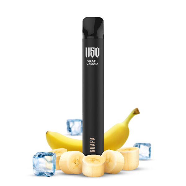 1150 Vape by Raf Camora - Einweg E-Shisha E-Zigarette Vape mit Nikotin - GUAPA - Banana Ice
