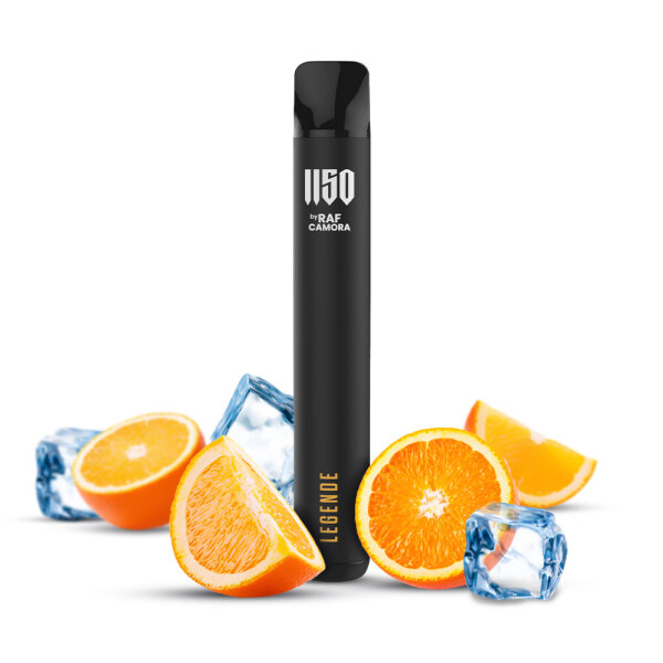 1150 Vape by Raf Camora - Einweg E-Shisha E-Zigarette Vape mit Nikotin - LEGENDE - Orange Ice