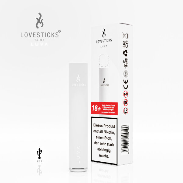 Lovesticks LUVA - Einweg E-Shisha mit Nikotin - White Basisgerät