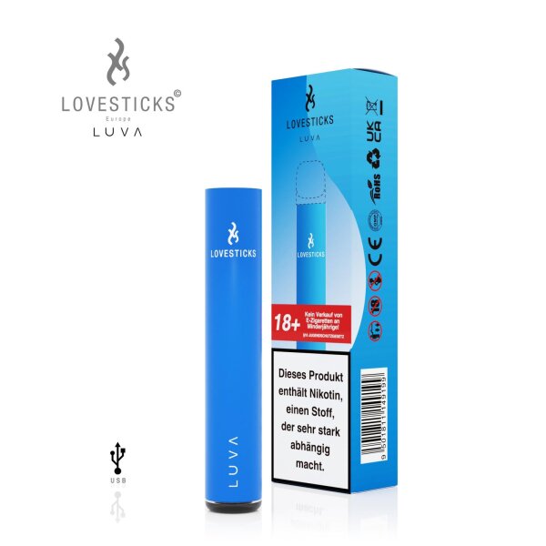 Lovesticks LUVA POD - Einweg E-Shisha mit Nikotin - Blue Basisgerät