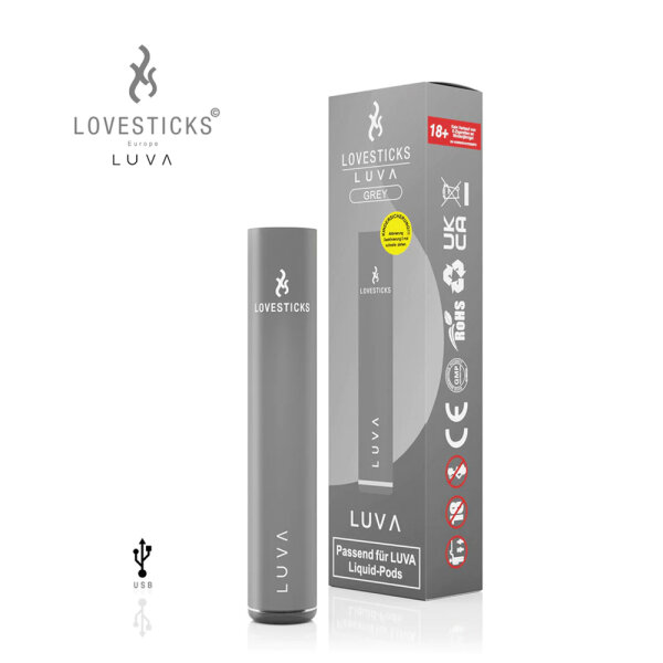 Lovesticks LUVA POD - Einweg E-Shisha mit Nikotin - Grey Basisgerät