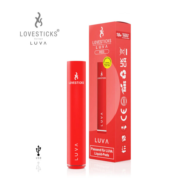 Lovesticks LUVA POD - Einweg E-Shisha mit Nikotin - Red Basisgerät