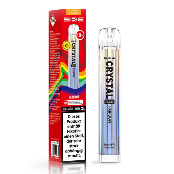 SKE Crystal Vape - Einweg E-Shisha E-Zigarette - Rainbow