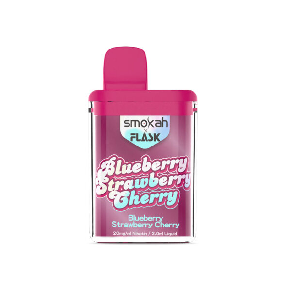 Flask Pocket - Einweg E-Shisha E-Zigarette mit Nikotin - Blueberry Strawberry Cherry
