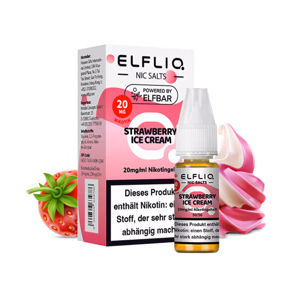 Elfbar Elfliq  - Einweg E-Zigarette - Strawberry Ice Cream
