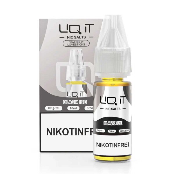 Lovesticks LIQ IT 10ml - Liquid E-Zigarette Vape Einweg Shisha - Black Ice - Nikotinfrei