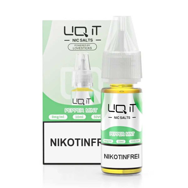 Lovesticks LIQ IT 10ml - Liquid E-Zigarette Vape Einweg Shisha - Pepper Mint - Nikotinfrei