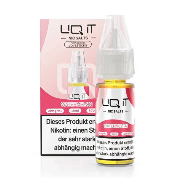 Lovesticks LIQ IT 10ml - Liquid E-Zigarette Vape Einweg Shisha - Watermelon - 20mg/ml