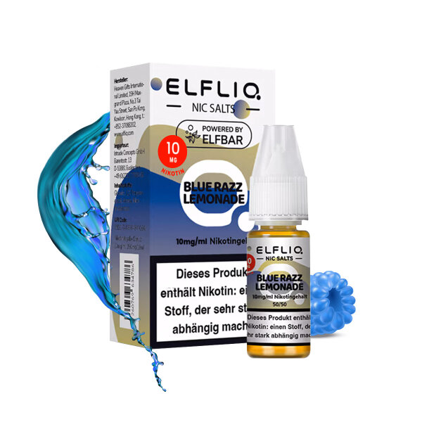 Elfbar ELFLIQ 10ml - Liquid E-Zigarette Vape Einweg Shisha - Blue Razz Lemonade - 10mg/ml