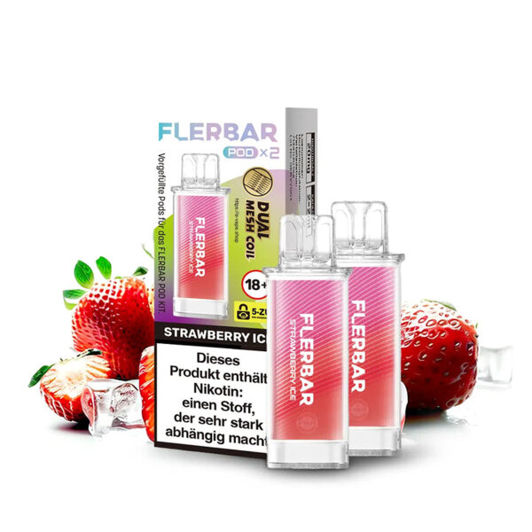 Flerbar Vape POD - Einweg Shisha E-Zigarette - Strawberry Ice