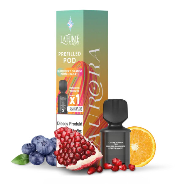 La Fume Aurora Vape POD - Einweg Shisha E-Zigarette - Blueberry Orange Pomegranate