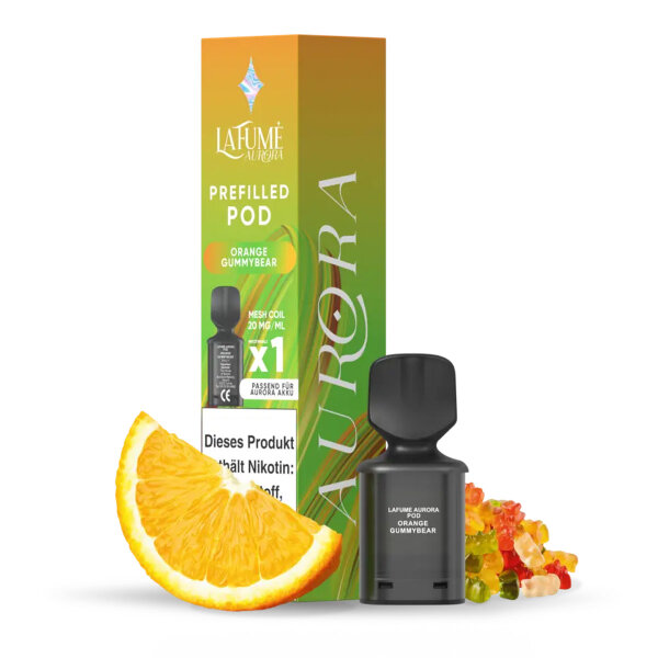 La Fume Aurora Vape POD - Einweg Shisha E-Zigarette - Orange Gummybear