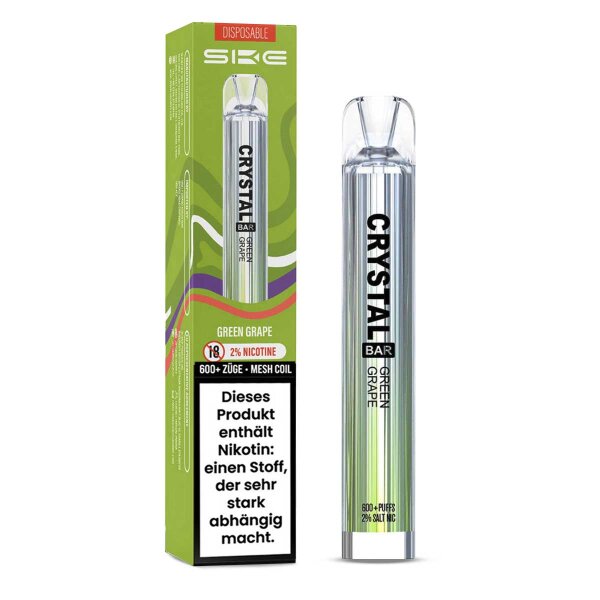 SKE Crystal Vape - Einweg E-Shisha E-Zigarette - Green Grape