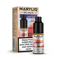 Lost Mary Maryliq 10ml - Liquid E-Zigarette Vape Einweg Shisha - Peach Ice - 10mg/ml