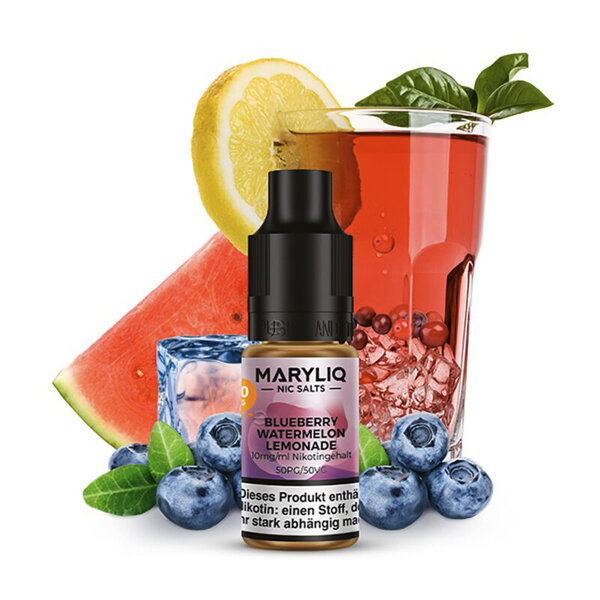 Lost Mary Maryliq 10ml - Liquid E-Zigarette Vape Einweg Shisha - Blueberry Watermelon Lemonade - 10mg/ml