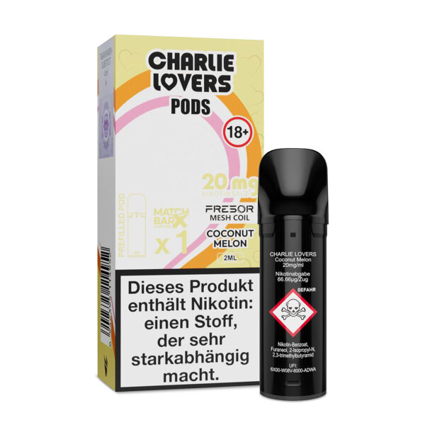 Charlie Lovers POD - Einweg Shisha E-Zigarette - Coconut Melon 20mg