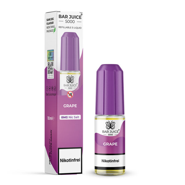 Bar Juice 5000 - Liquid E-Zigarette Vape Einweg Shisha 10ml - Grape Nikotinfrei