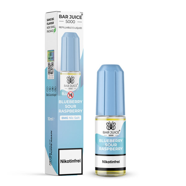 Bar Juice 5000 - Liquid E-Zigarette Vape Einweg Shisha 10ml - Blue Sour Raspberry Nikotinfrei