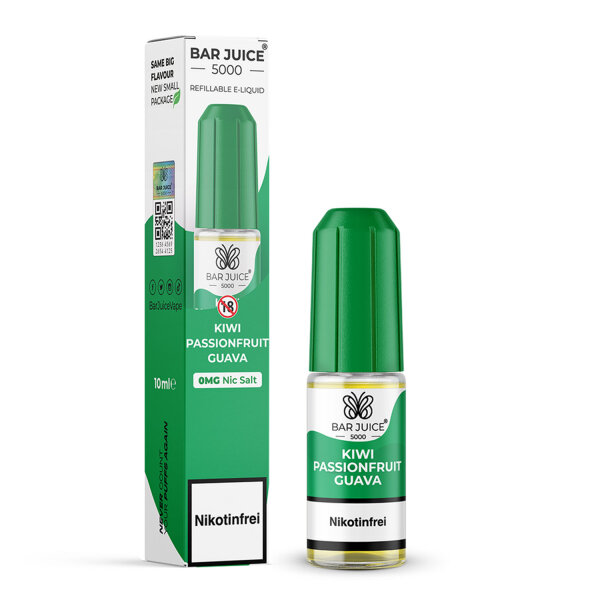 Bar Juice 5000 - Liquid E-Zigarette Vape Einweg Shisha 10ml - Kiwi Passionfruit Guava Nikotinfrei