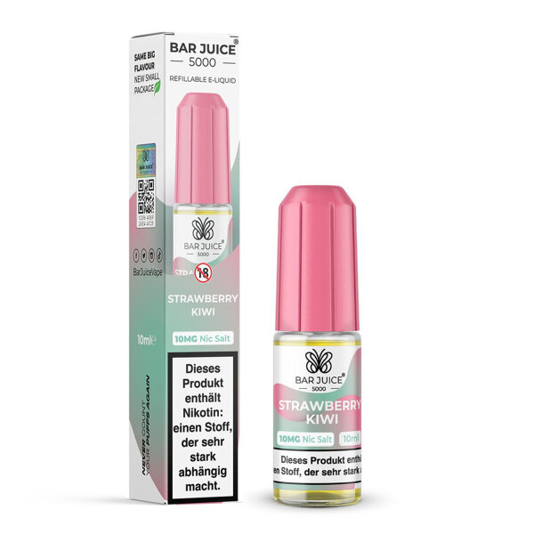 Bar Juice 5000 - Liquid E-Zigarette Vape Einweg Shisha 10ml - Strawberry Kiwi 10mg