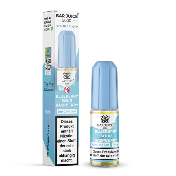 Bar Juice 5000 - Liquid E-Zigarette Vape Einweg Shisha 10ml - Blue Sour Raspberry 20mg