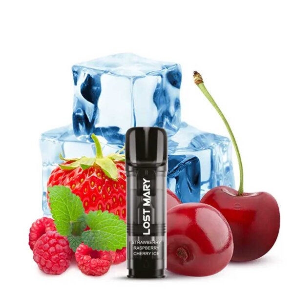 ELFBAR Lost Mary Tappo Vape POD - Einweg Shisha E-Zigarette - Strawberry Raspberry Cherry Ice