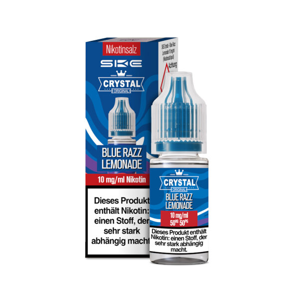 SKE Crystal 10ml - Liquid E-Zigarette Vape Einweg Shisha - Blue Razz Lemonade - 10mg/ml