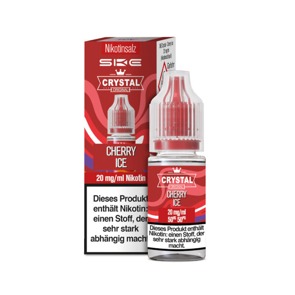 SKE Crystal 10ml - Liquid E-Zigarette Vape Einweg Shisha - Cherry Ice - 20mg/ml