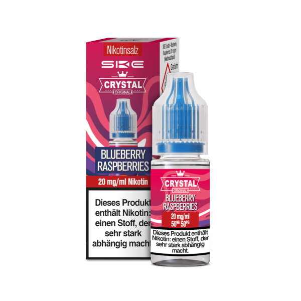 SKE Crystal 10ml - Liquid E-Zigarette Vape Einweg Shisha - Blueberry Raspberries - 20mg/ml